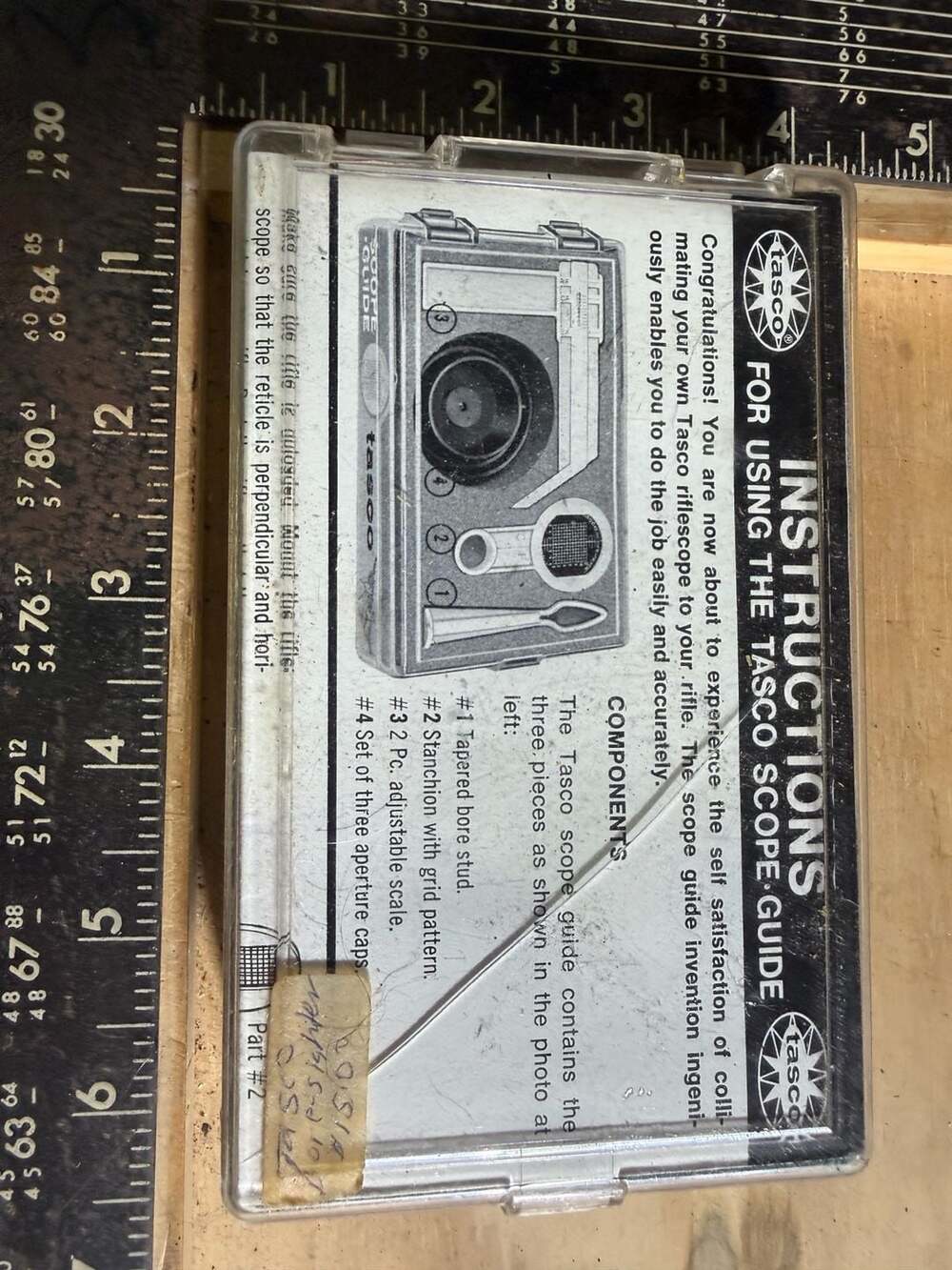 Vintage 1974 Tasco Scope-Guide Rifle Scope Bore Sighter Kit (Y)